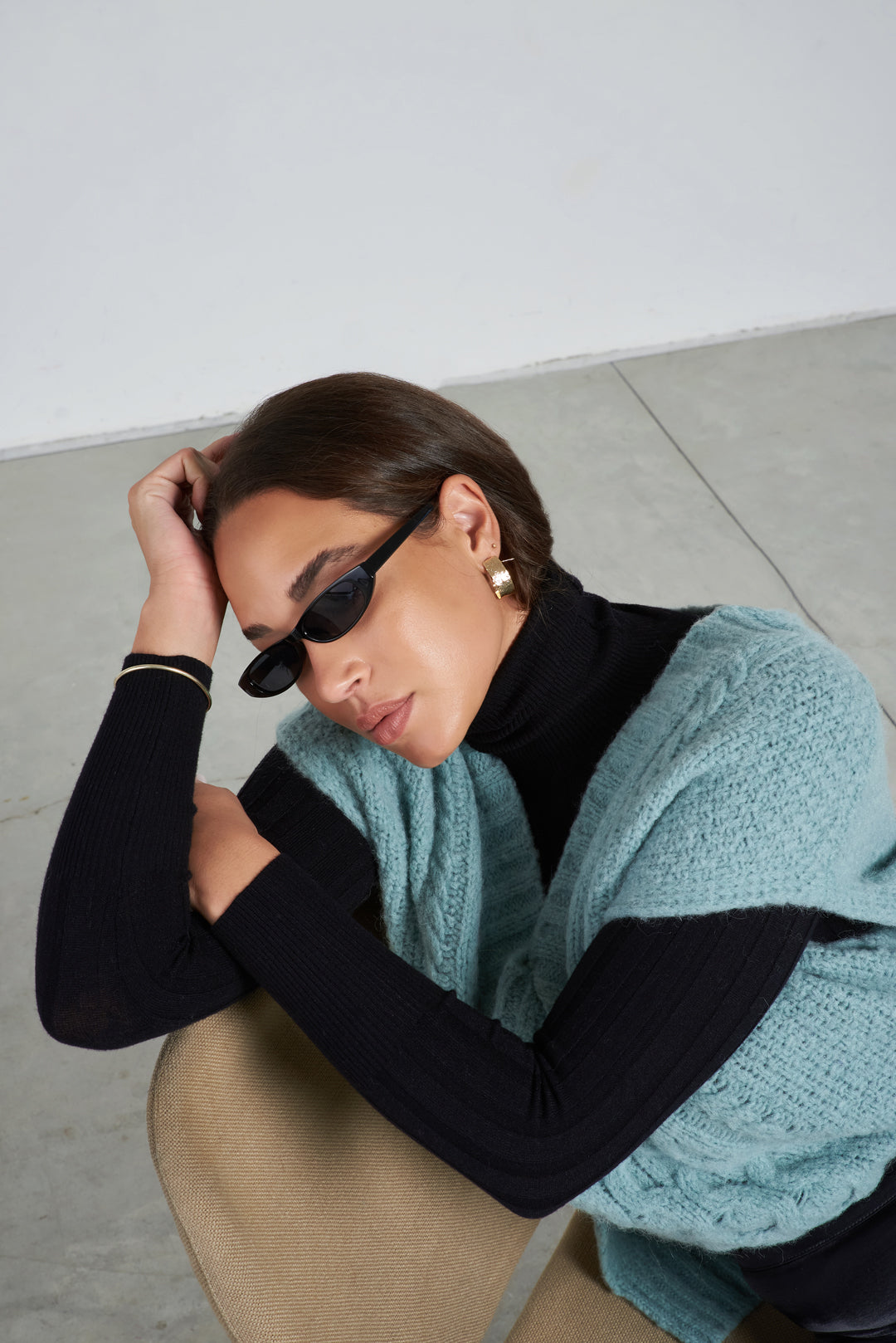 Gilet Oversize in Misto Alpaca e Lana Merino - Edith